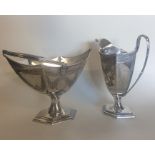 A good quality Victorian bright cut silver sugar b