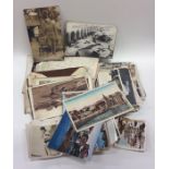 A quantity of old World War and other postcards. E