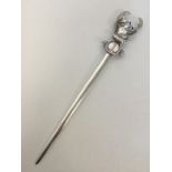 A novelty silver letter opener attractively decora