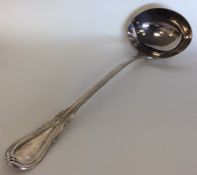 A good heavy silver lily pattern sauce ladle of ty