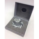 LALIQUE: A boxed glass scent bottle with swirl dec