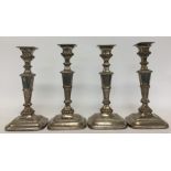 A good set of four Sheffield silver plated large c