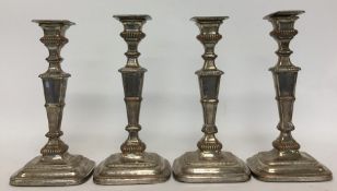 A good set of four Sheffield silver plated large c