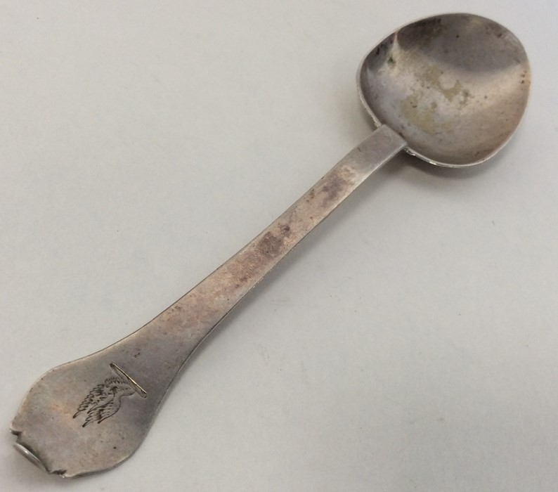 An early Scottish rat tail spoon with crested term - Image 2 of 2
