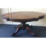 A good quality early Victorian burr walnut tilt to