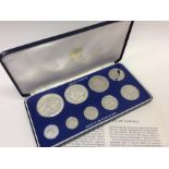 A 1976 silver Proof coinage of Jamaica set. Est. £