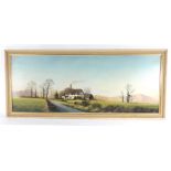 Winterbourne (20th century), a rural cottage, signed and dated 1973, oil on canvas,