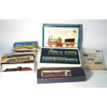 A Piko OO/HO gauge 'Saxobix' set comprising loco, tender, two coaches and two wagons, boxed,