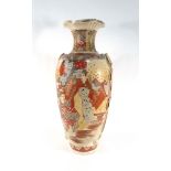 A large satsuma vase of baluster form, h.