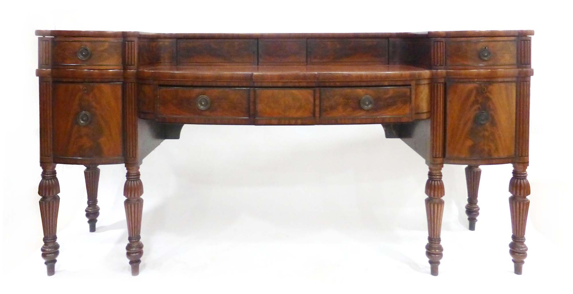 A George III Scottish mahogany and ebony line strung sideboard, - Image 2 of 3