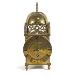 A 19th century French lantern clock, the movement marked 'Brevete S.G.D.G.