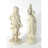A Royal Worcester parian figure 'Before the Wind', h.