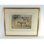 Henry Wilkinson (1921-2011), gun dogs on scent, signed in pencil and numbered 86/180, etching,