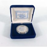 A cased NASA Atlantis-STS-61-b 1oz silver medal dated 26 Nov '85