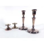 A pair of modern silver candlesticks of traditional form, Carr's, Sheffield 1995, h.
