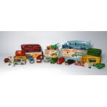 Five boxed Dinky models consisting: 260 Royal Mail van, 290 Double deck bus, 430 breakdown lorry,