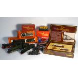 A mixed group of OO gauge engines including a Like-Like Trains 'Santa Fe' loco,