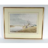 John Grove (20th century), 'Blakeney, Norfolk', signed, watercolour,