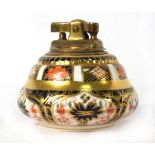 A Royal Crown Derby table lighter decorated in the 'Old Imari' 1128 pattern, h. 7.