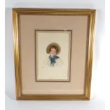 Late 19th century School, 'A College Child, A Sketch from Nature', initialled, watercolour,