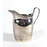 A George III silver milk jug of helmet shaped form, maker HS, London 1797, h. 10.5 cm, 4.