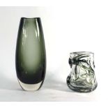 A 1960's Scandinavian cased glass vase, h.