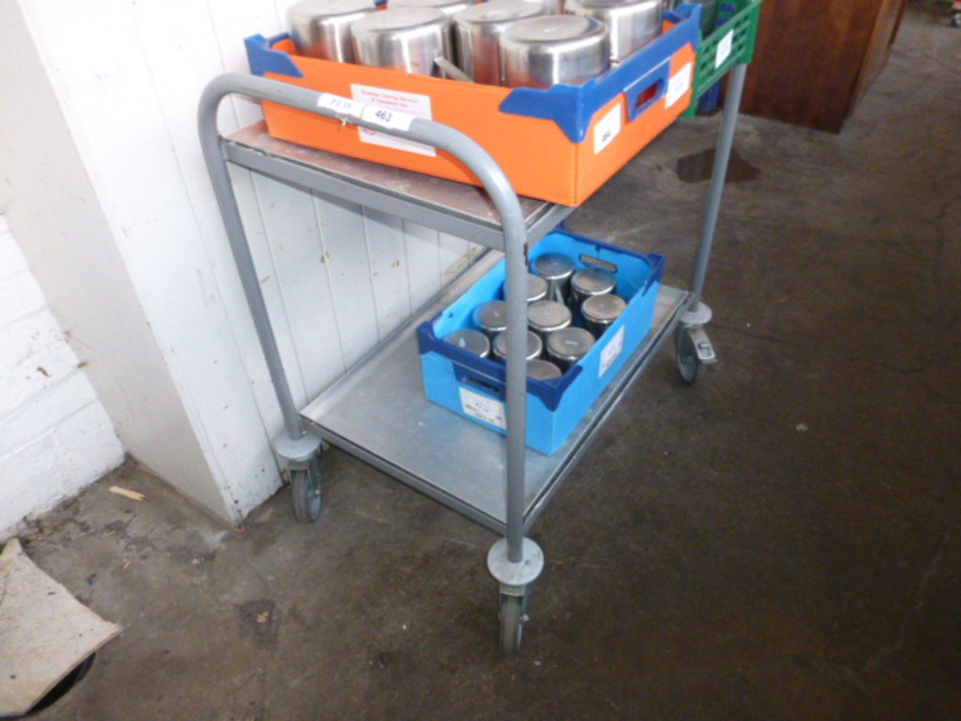 80cm mobile 2 tier trolley