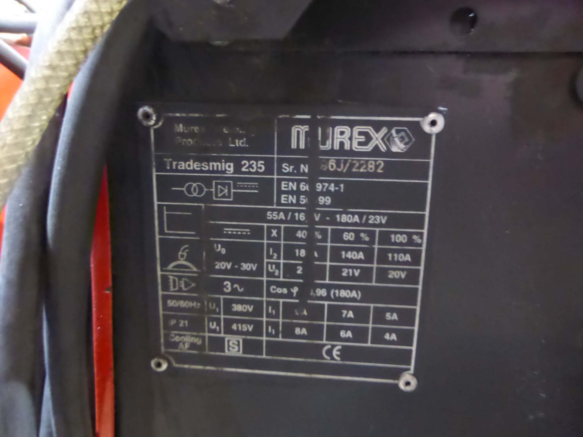 Murex trades MIG 235 MIG welding set with cable - Image 2 of 2