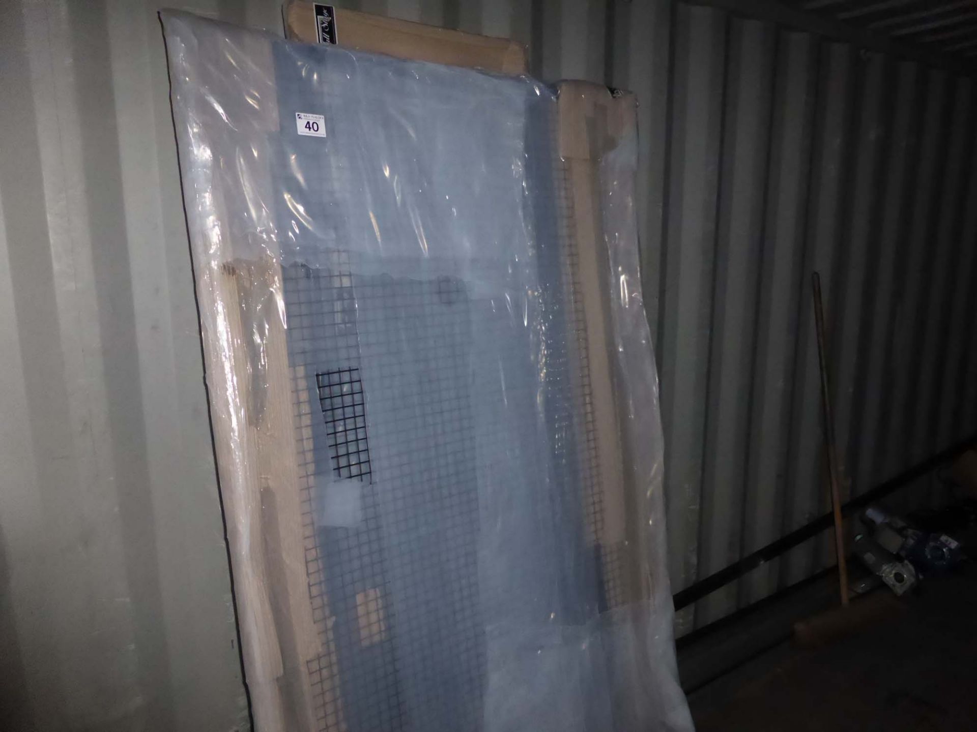 Three packs of mesh panels for stage security barrier