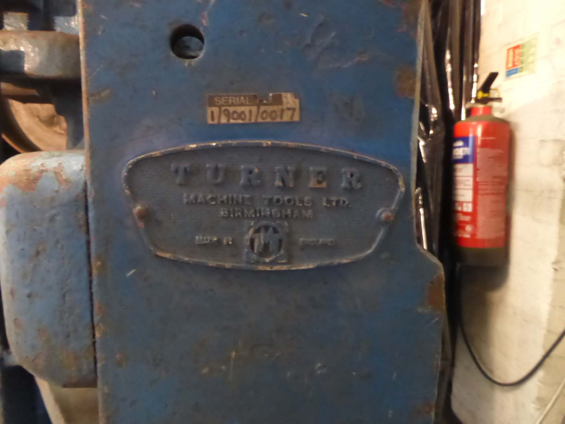 Turner 6in vertical heavy duty belt linisher, treadle operation, 3 phase electric Serial Number: 1/ - Image 2 of 2