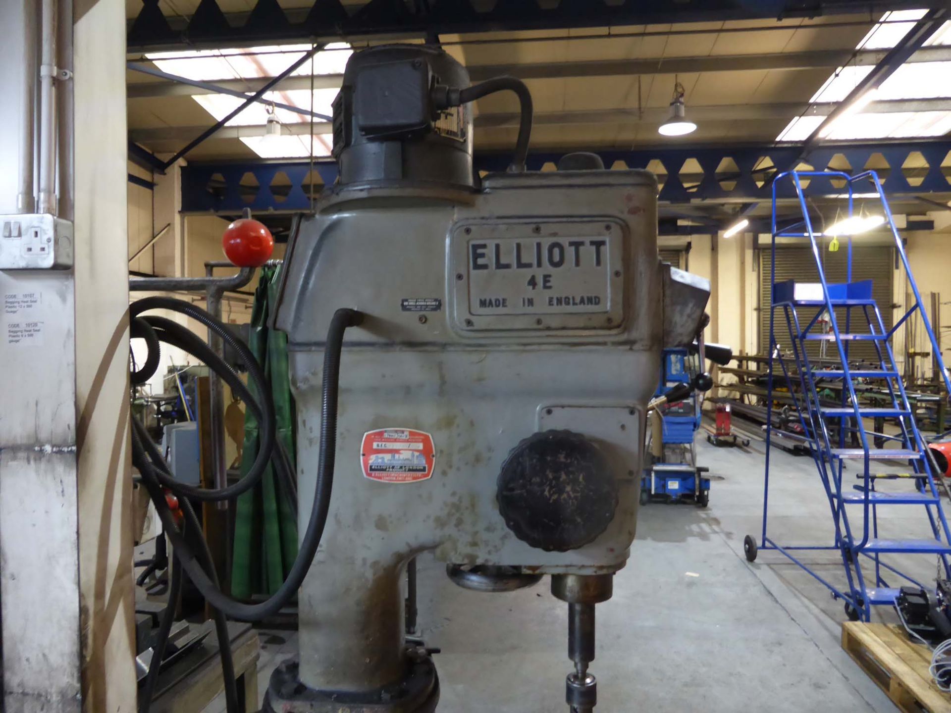 Elliot Number 4E single spindle drill press Serial: BEC.091586/326 - Image 3 of 5