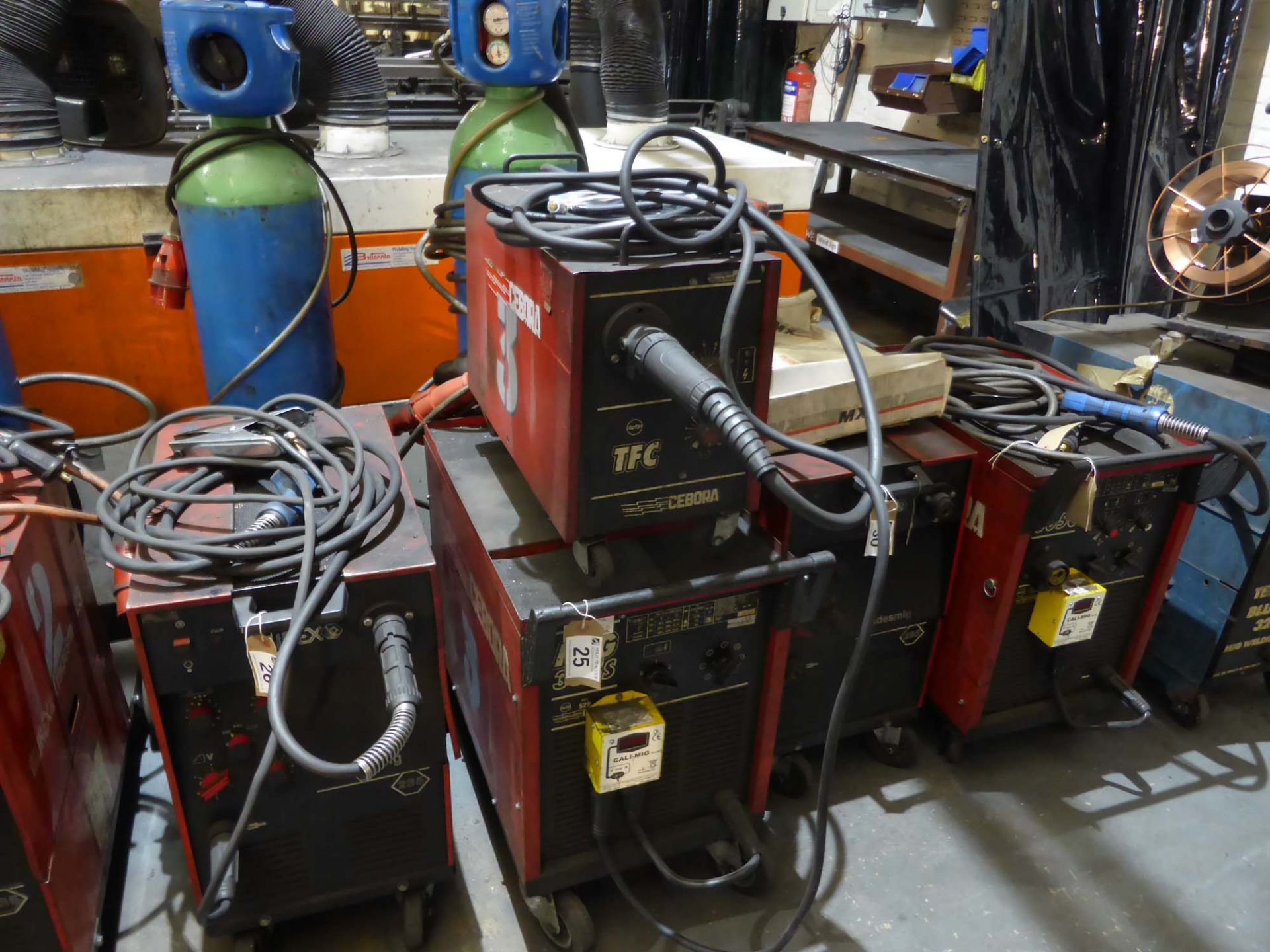 Cebora 335S MIG welding set with wire feed unit, cable and gun