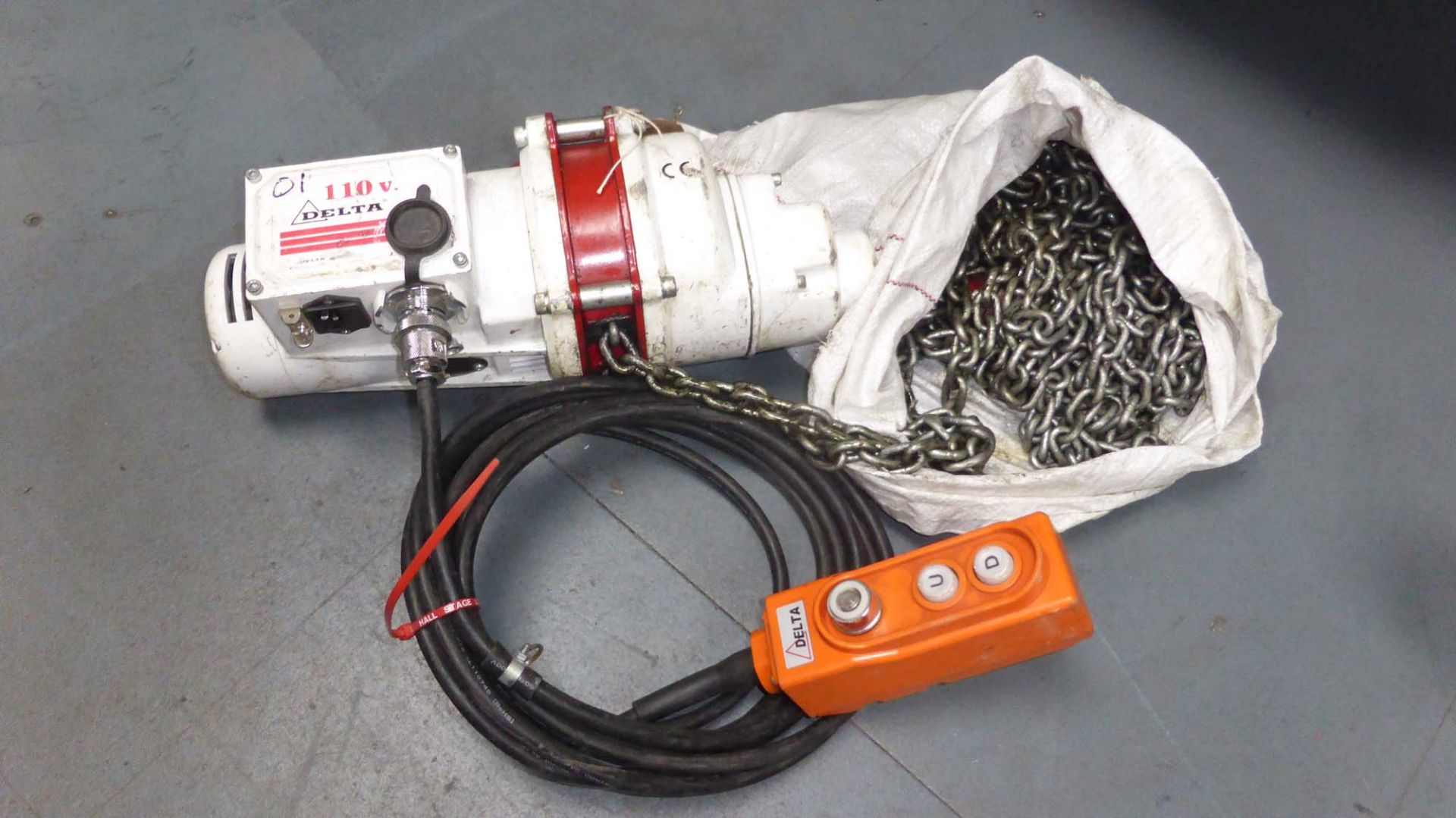 Delta 500kg electric chain hoist, model DU901, with pendulum control, 110v