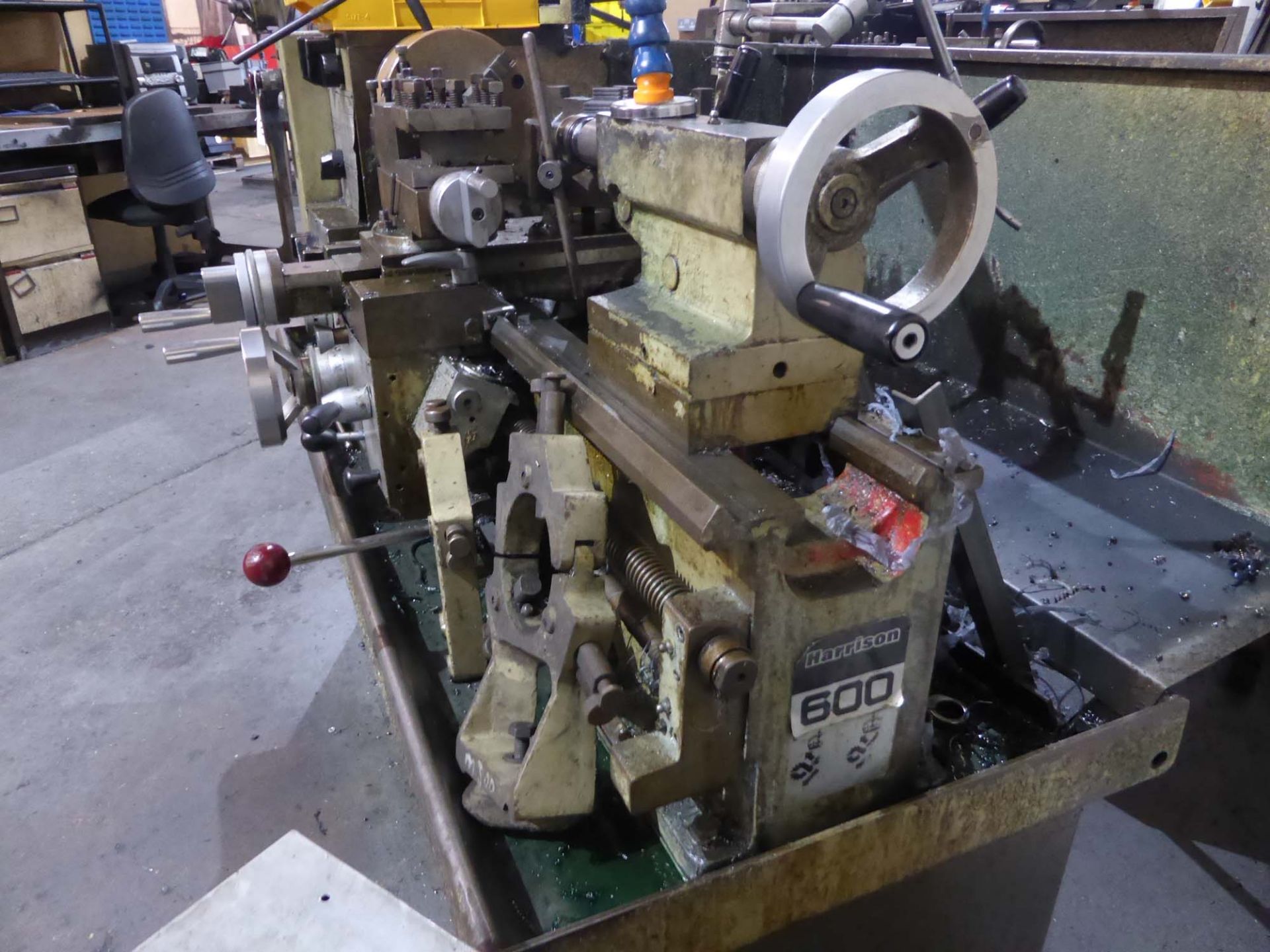 Harrison M300 30in x 9in centre lathe with QC tool post, 3 and 4 jaw chuck, steadies and other - Image 5 of 8