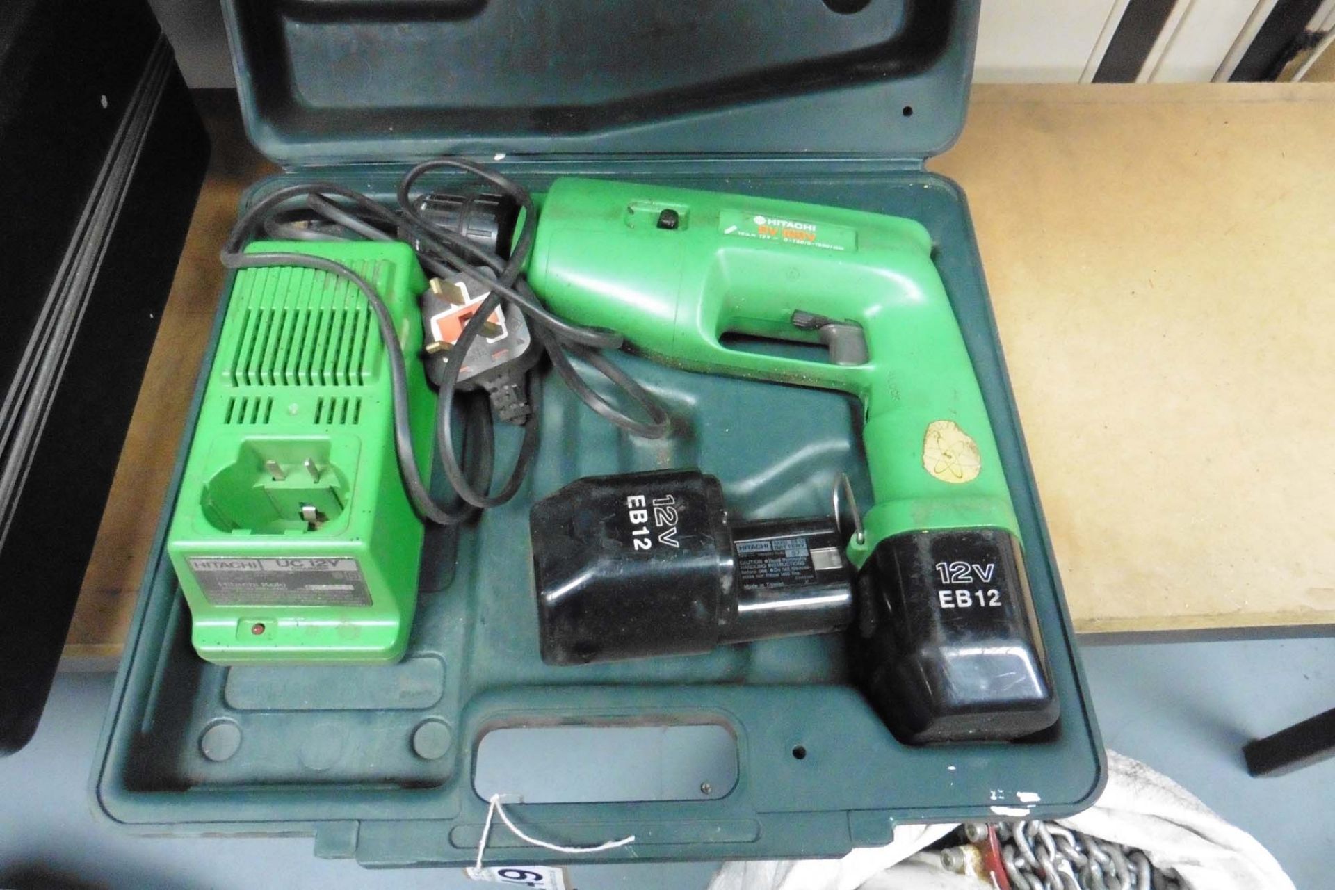 Hitachi 12v battery drill with spare battery, charger and case