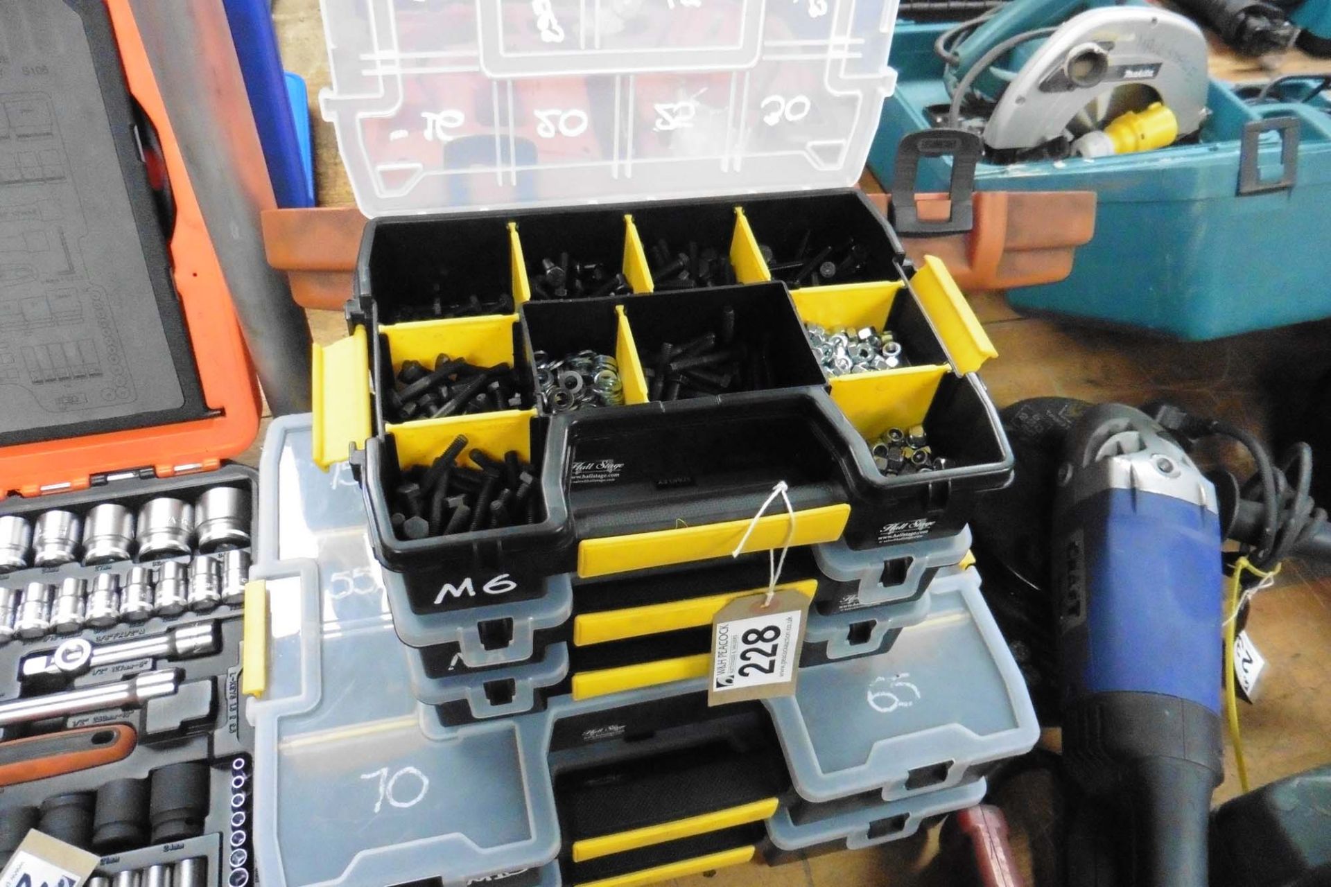 6 various Stanley multi-compartment cases and contents - Image 2 of 2