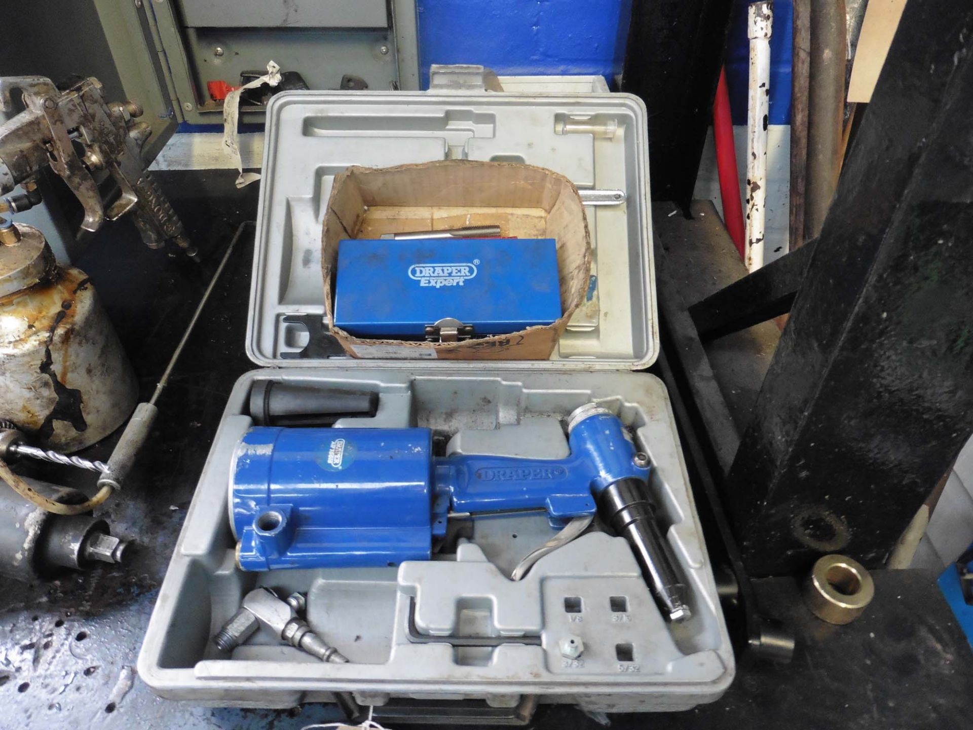 Draper air operated pop riveter, set of Draper expert sockets etc