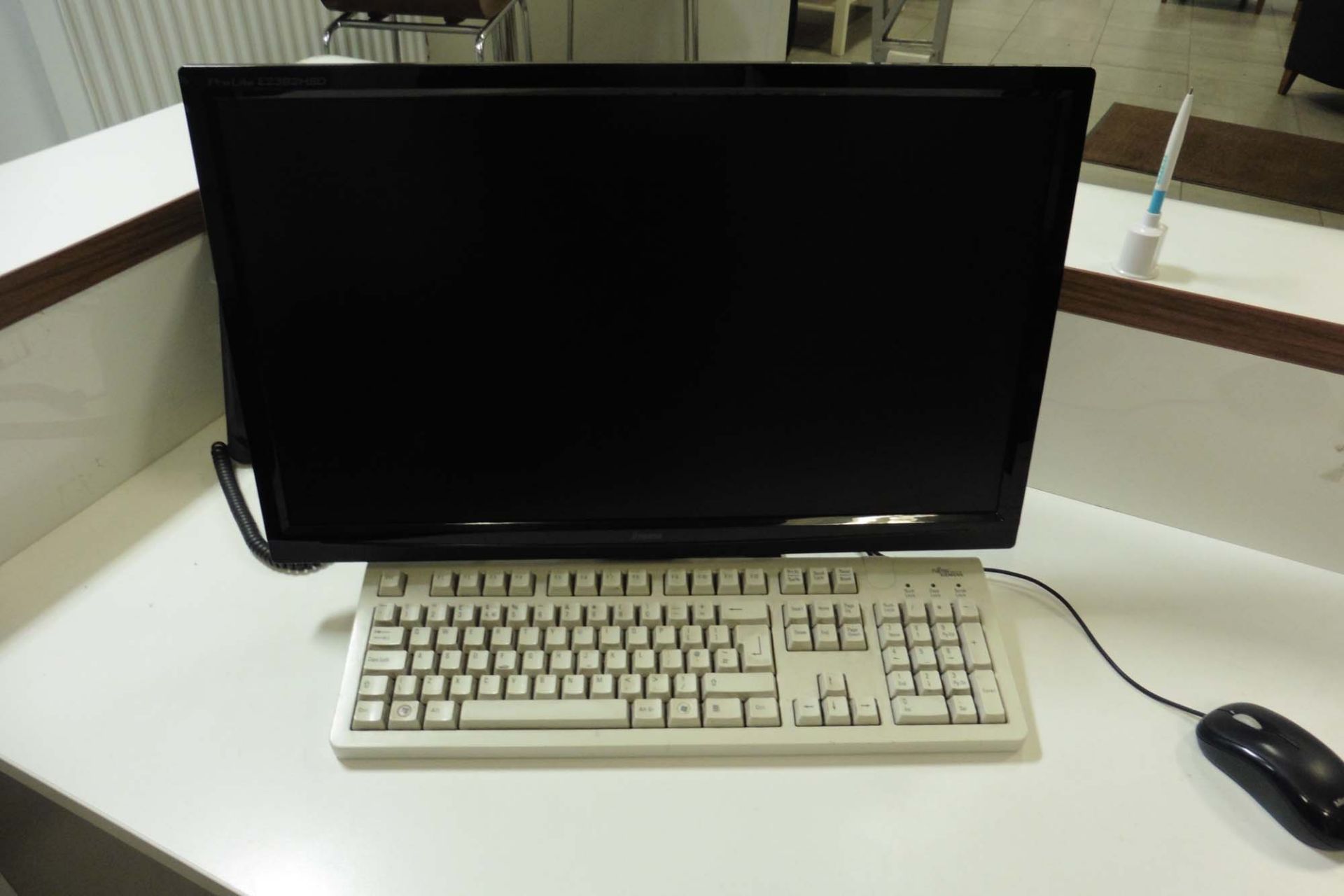 Fujitsu computer, HP Compaq mini tower together with 2 Ilyama screens and keyboards - Image 3 of 4