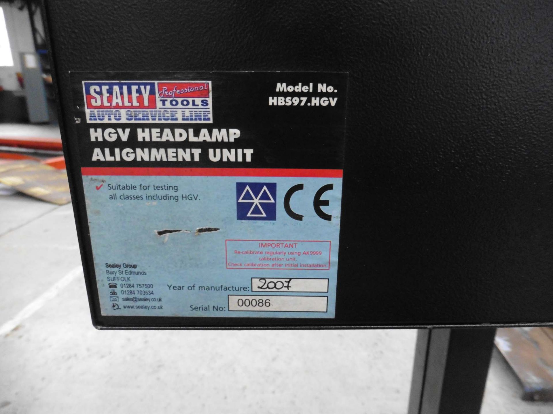 Sealey HGV head lamp alignment unit model HBS97.HGV - Image 4 of 4