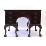 A late 19th century mahogany desk,