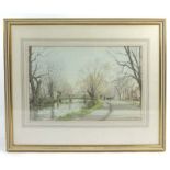 Stanley Orchart (1920-2005), 'Newnham Bridge, Bedford', signed and dated 1972, watercolour,