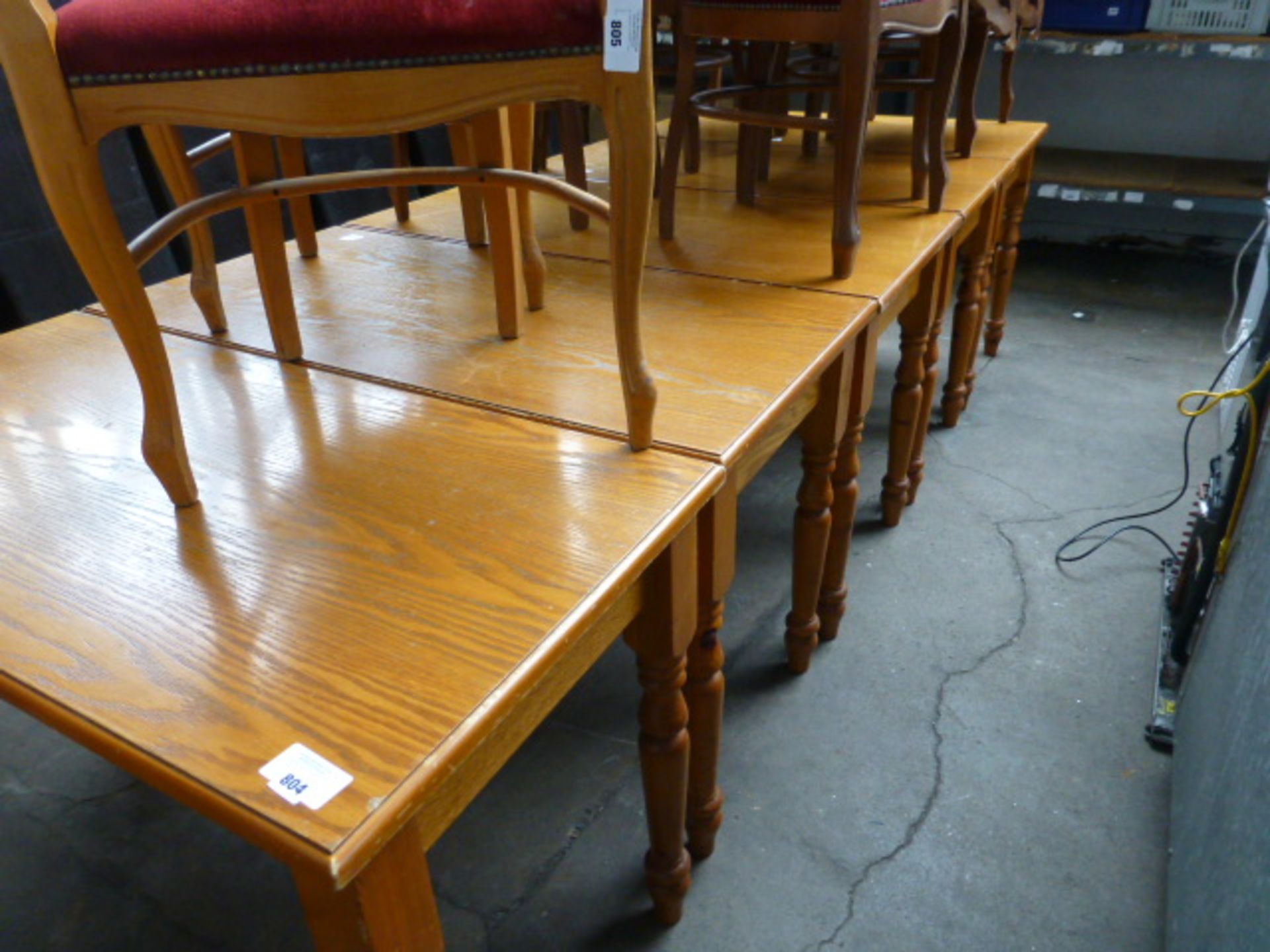 5 oak effect rectangular dining tables, 120 x 60cm (ref 43)