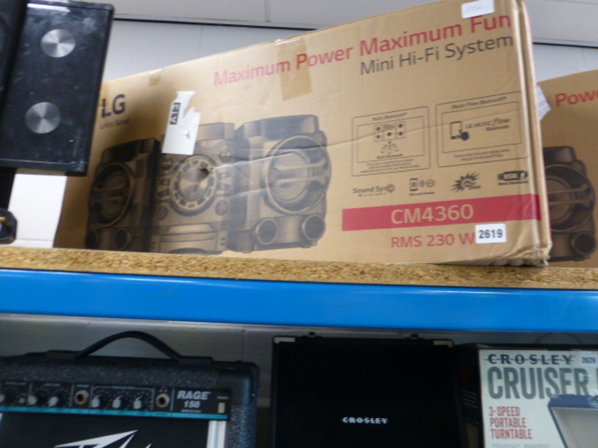 LG maximum power CM4360 mini hi-fi system in box