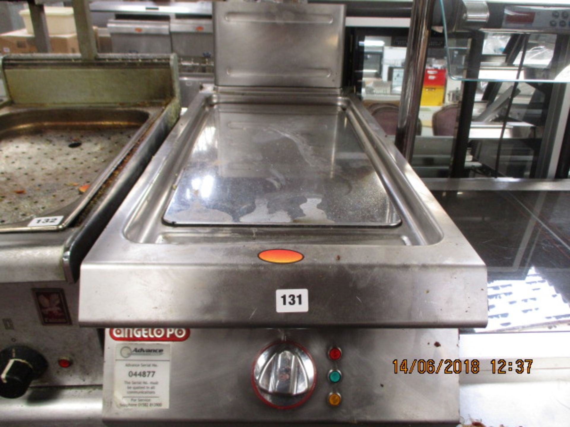 40cm electric Angelo Po flat top griddle