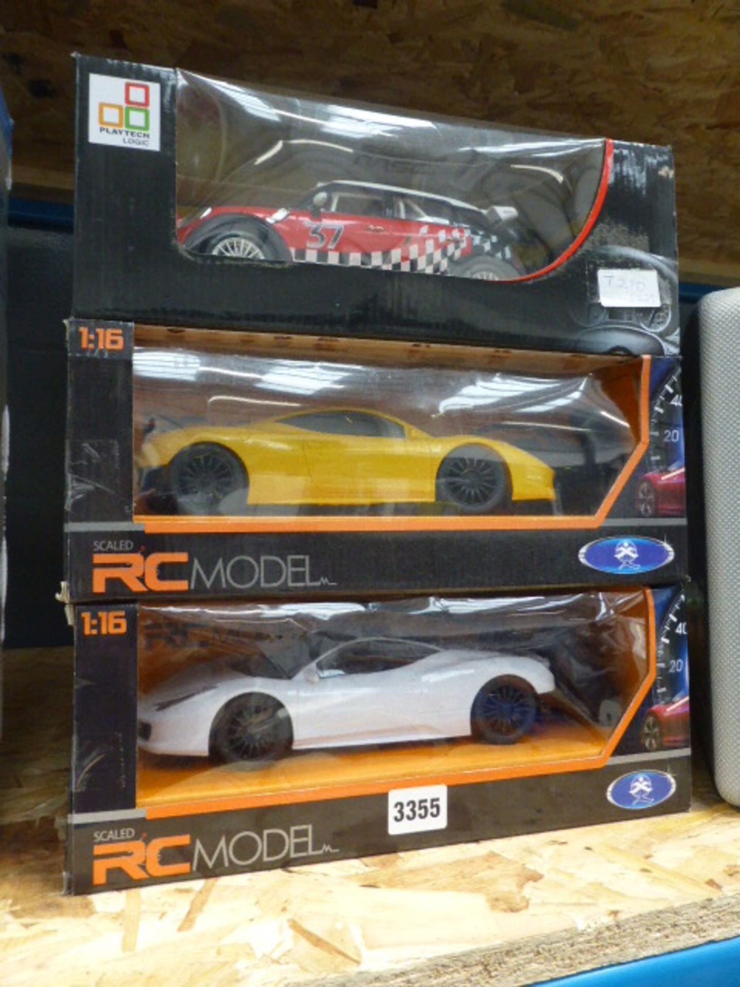 (28) three r/c racing cars