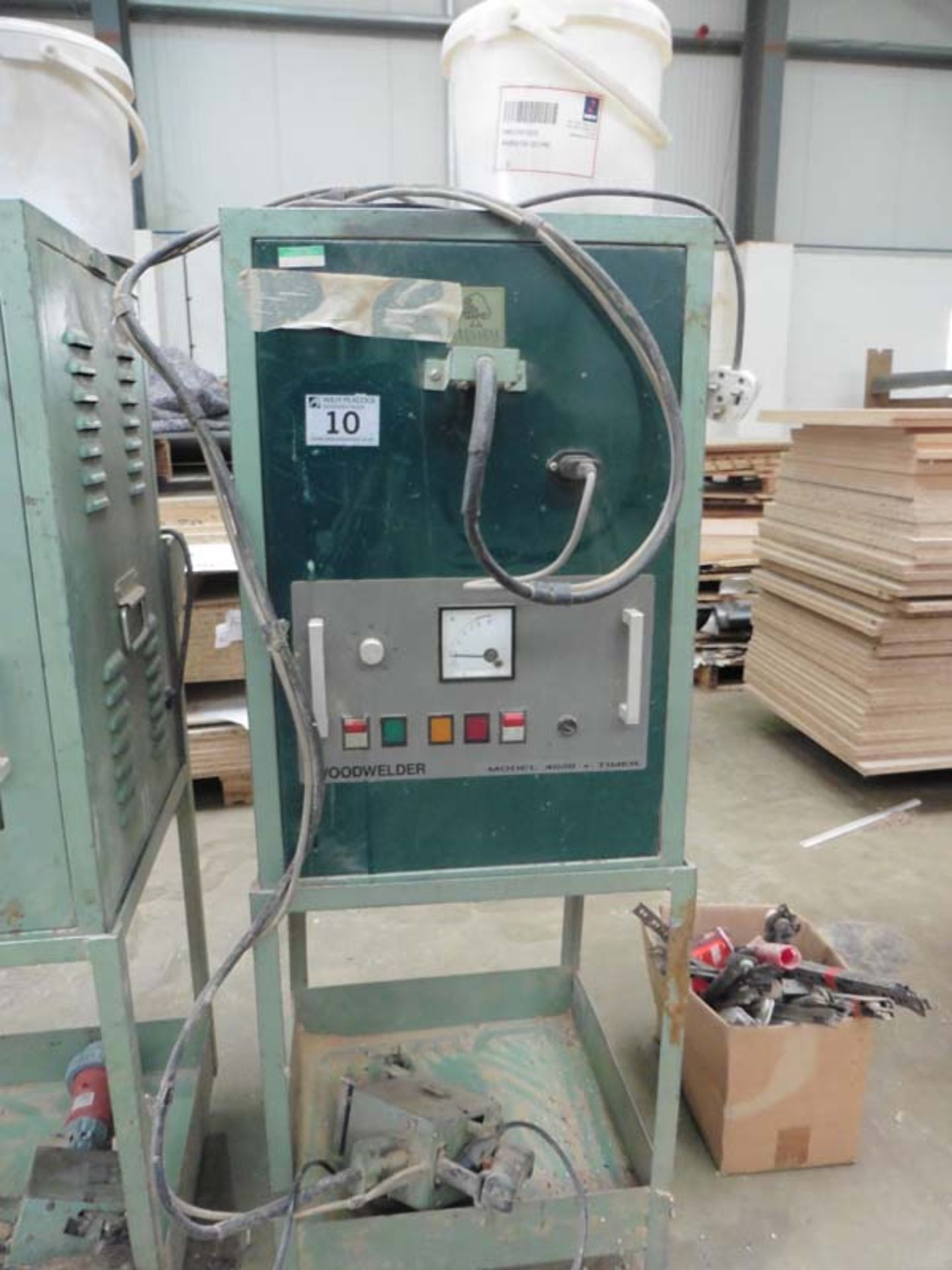 Woodwelder model 4000, plus timer by Tregarne high-frequency curing machine