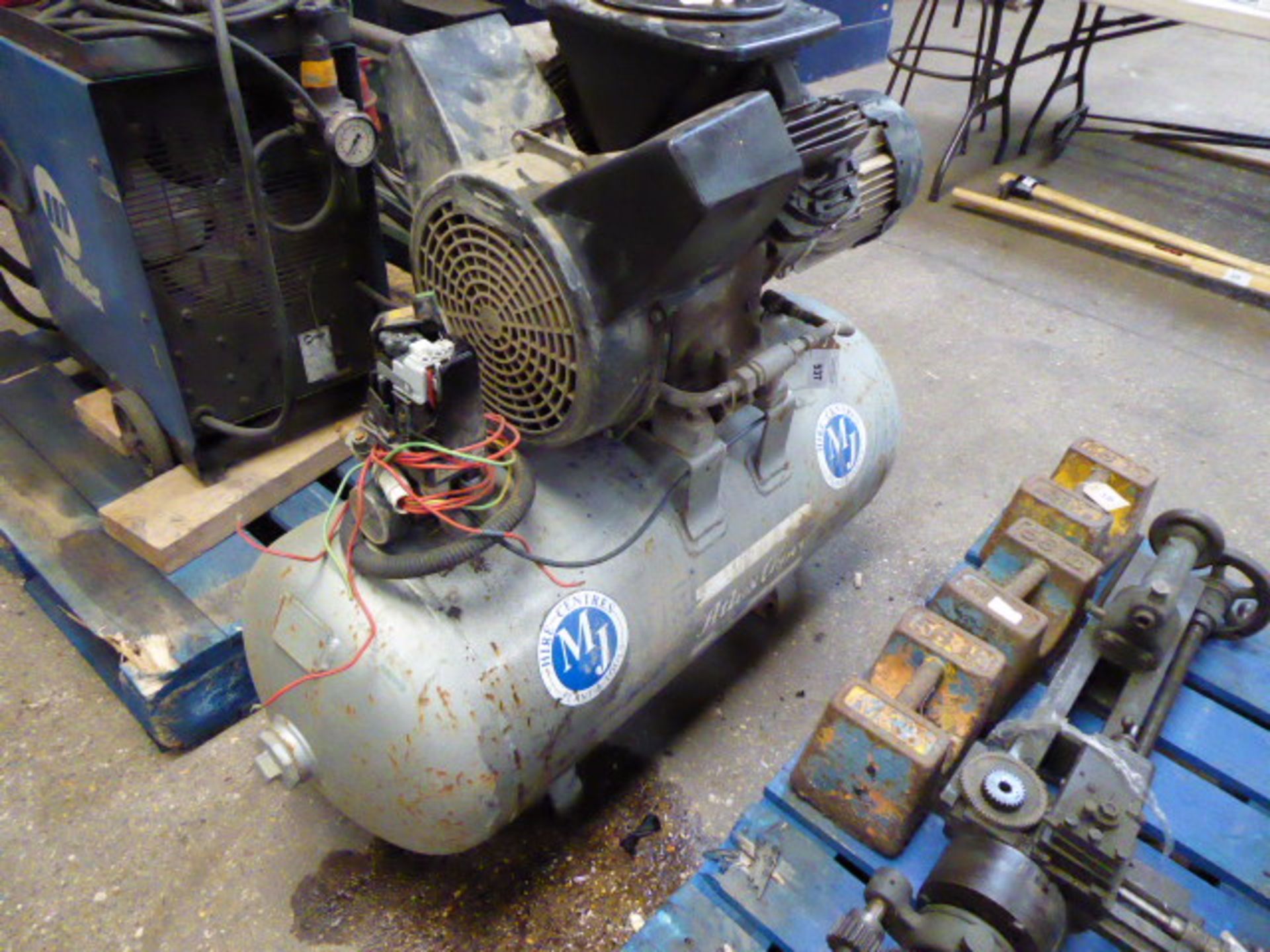 Atlas Copco receiver mount air compressor with tank