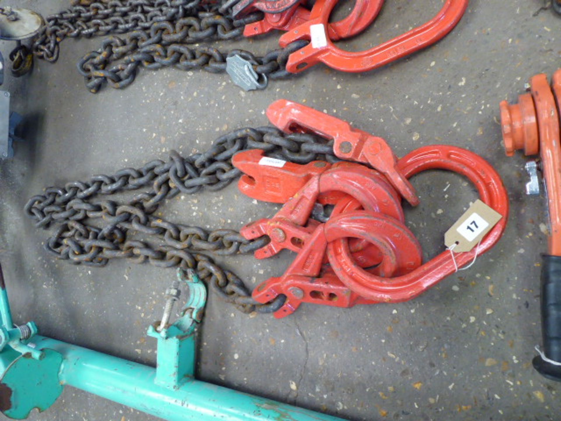 Pair of 1 leg heavy duty lifting chain brothers - Image 2 of 2