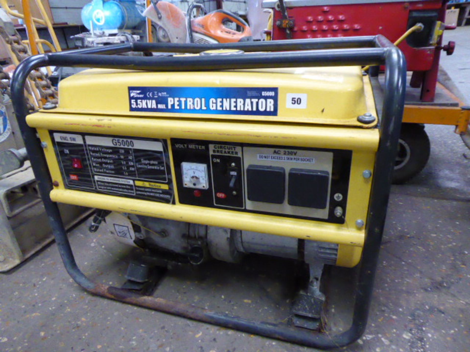 5.5kva petrol engine generator