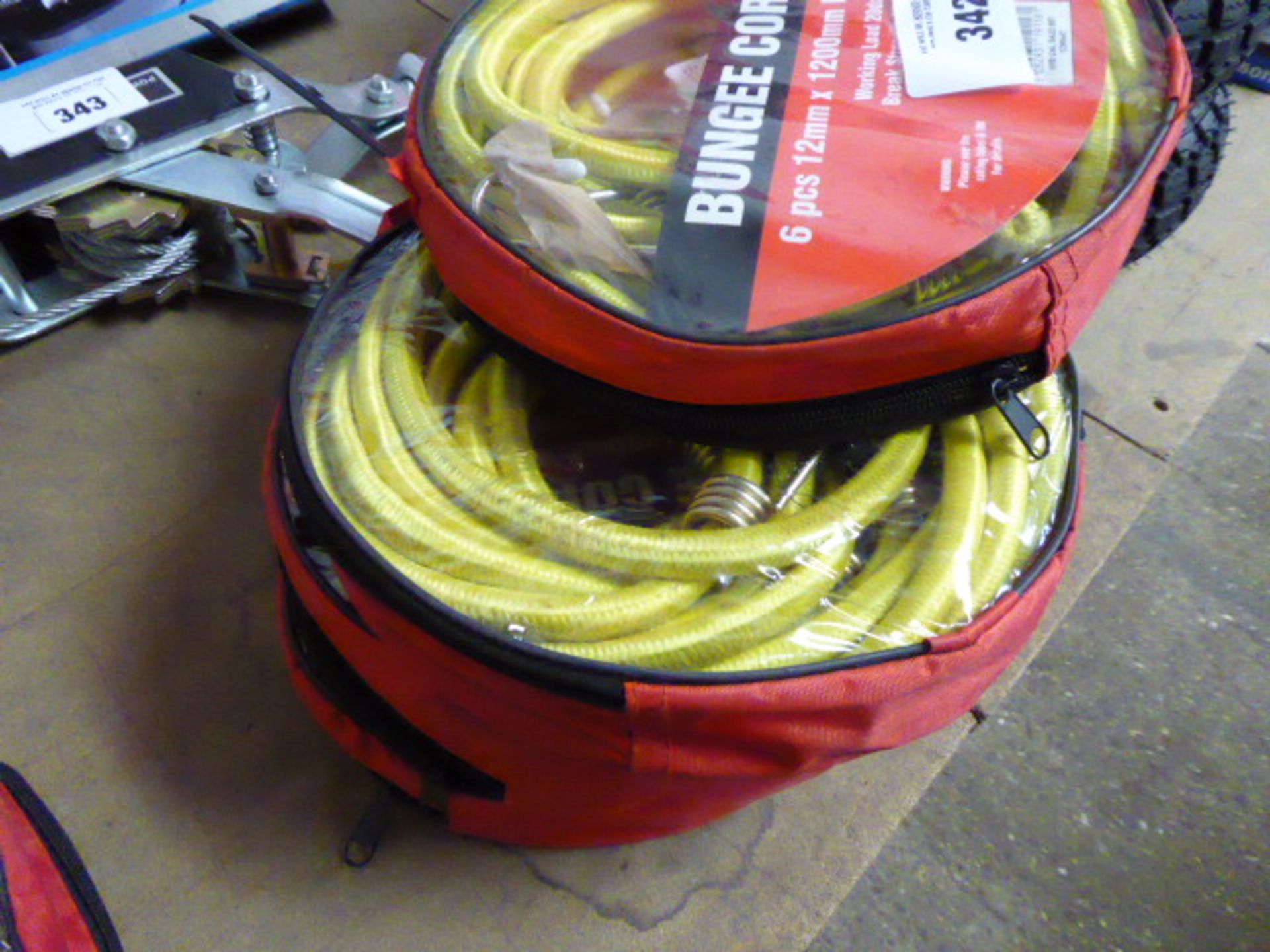 4 packs of yellow bungee cords - Image 2 of 2